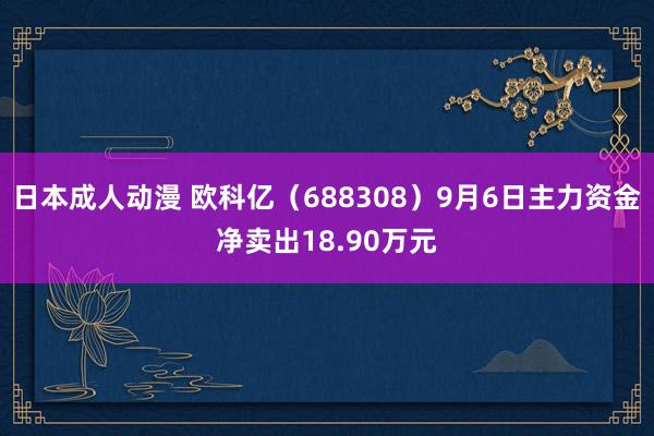 日本成人动漫 欧科亿（688308）9月6日主力资金净卖出18.90万元