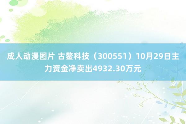 成人动漫图片 古鳌科技（300551）10月29日主力资金净卖出4932.30万元