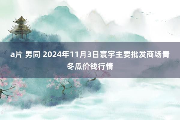 a片 男同 2024年11月3日寰宇主要批发商场青冬瓜价钱行情