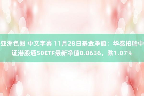 亚洲色图 中文字幕 11月28日基金净值：华泰柏瑞中证港股通50ETF最新净值0.8636，跌1.07%