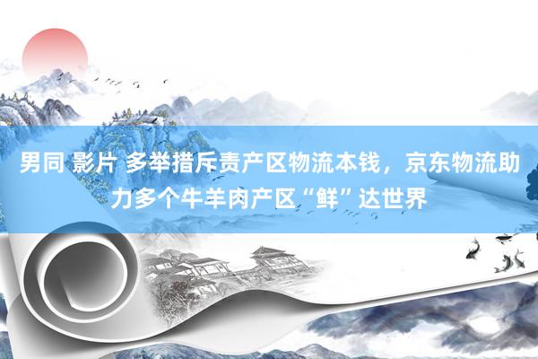 男同 影片 多举措斥责产区物流本钱，京东物流助力多个牛羊肉产区“鲜”达世界