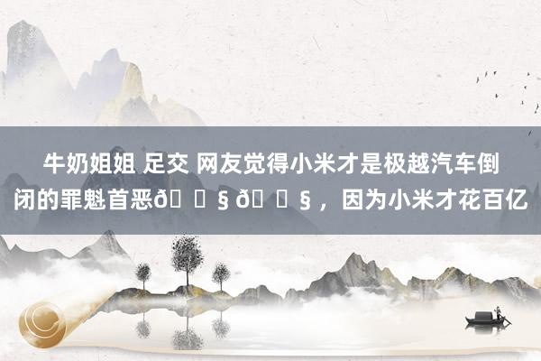 牛奶姐姐 足交 网友觉得小米才是极越汽车倒闭的罪魁首恶😧 😧 ，因为小米才花百亿