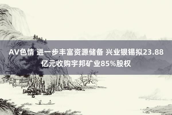 AV色情 进一步丰富资源储备 兴业银锡拟23.88亿元收购宇邦矿业85%股权