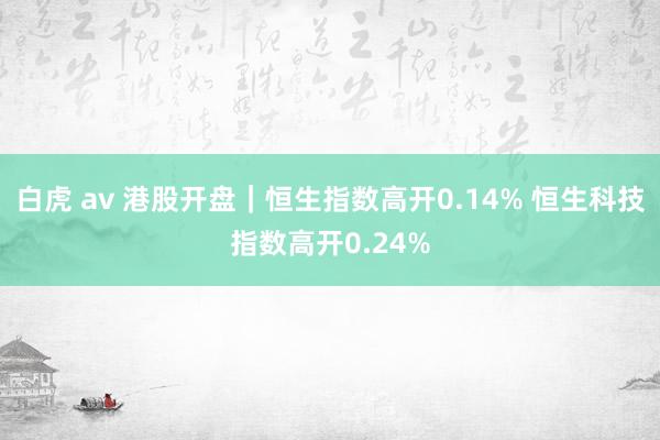 白虎 av 港股开盘｜恒生指数高开0.14% 恒生科技指数高开0.24%