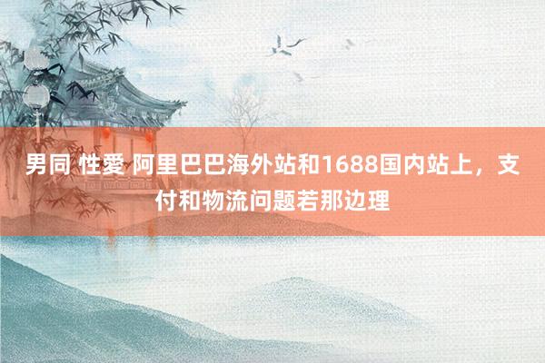 男同 性愛 阿里巴巴海外站和1688国内站上，支付和物流问题若那边理