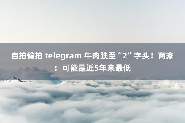 自拍偷拍 telegram 牛肉跌至“2”字头！商家：可能是近5年来最低