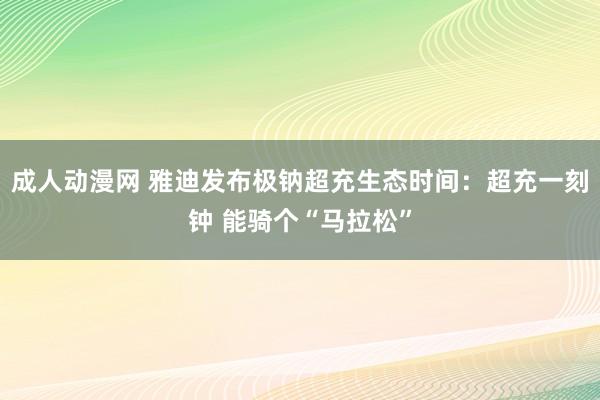 成人动漫网 雅迪发布极钠超充生态时间：超充一刻钟 能骑个“马拉松”