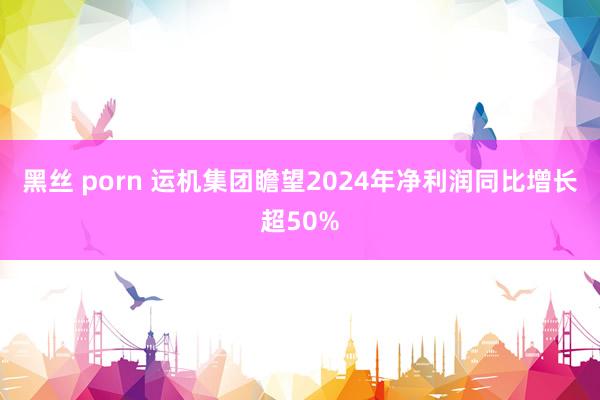 黑丝 porn 运机集团瞻望2024年净利润同比增长超50%