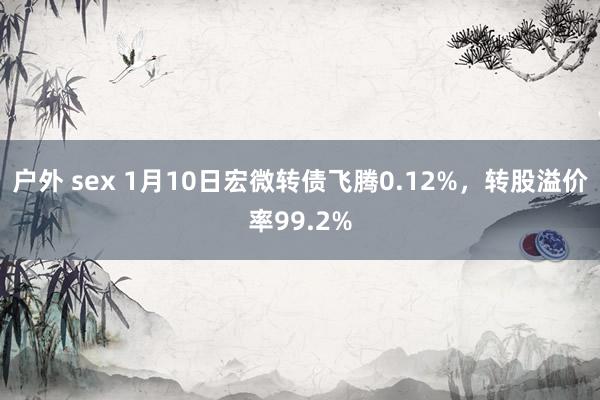 户外 sex 1月10日宏微转债飞腾0.12%，转股溢价率99.2%